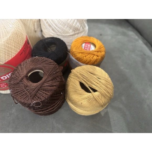 Various Lot Of 6 Larger And Four Smaller Balls Of Crochet Yarn Some New, Used - Picture 8 of 10